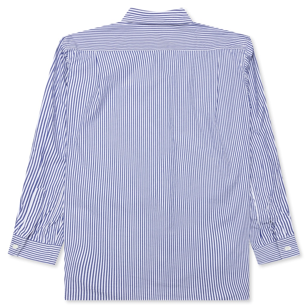 COMME DES GARCONS PLAY X THE ARTIST INVADER STRIPED SHIRT - BLUE/WHITE - 2