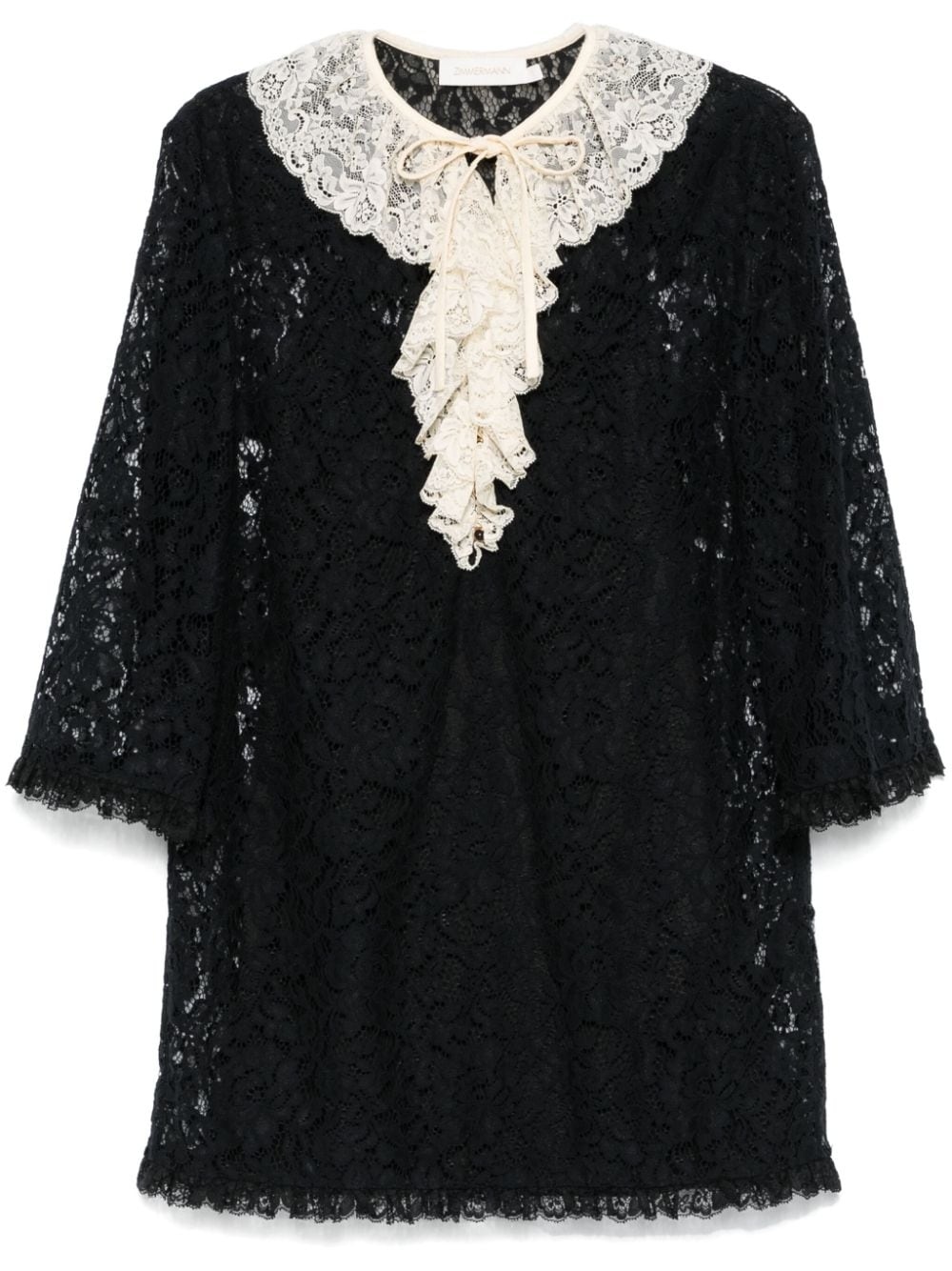 Eden Lace Frill mini dress - 1