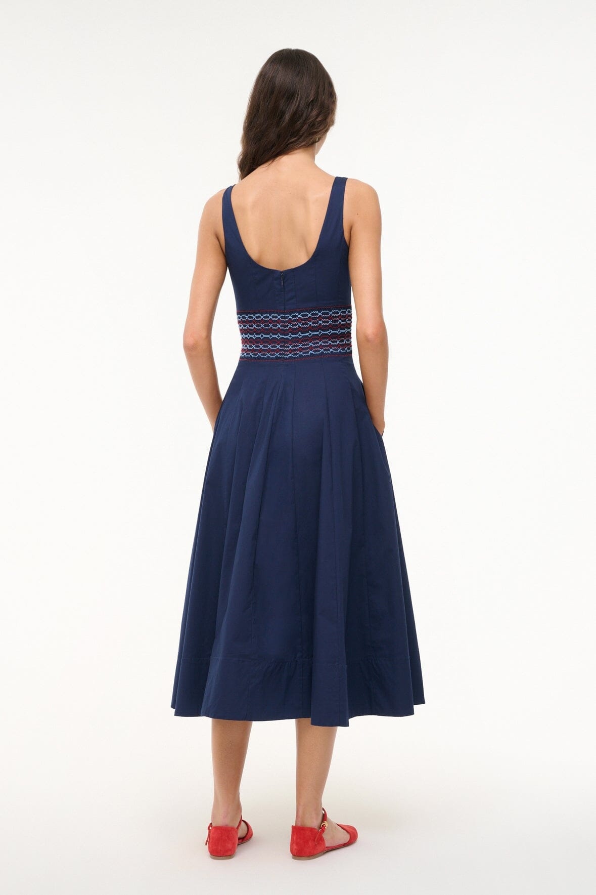 STAUD RIG DRESS NAVY - 4