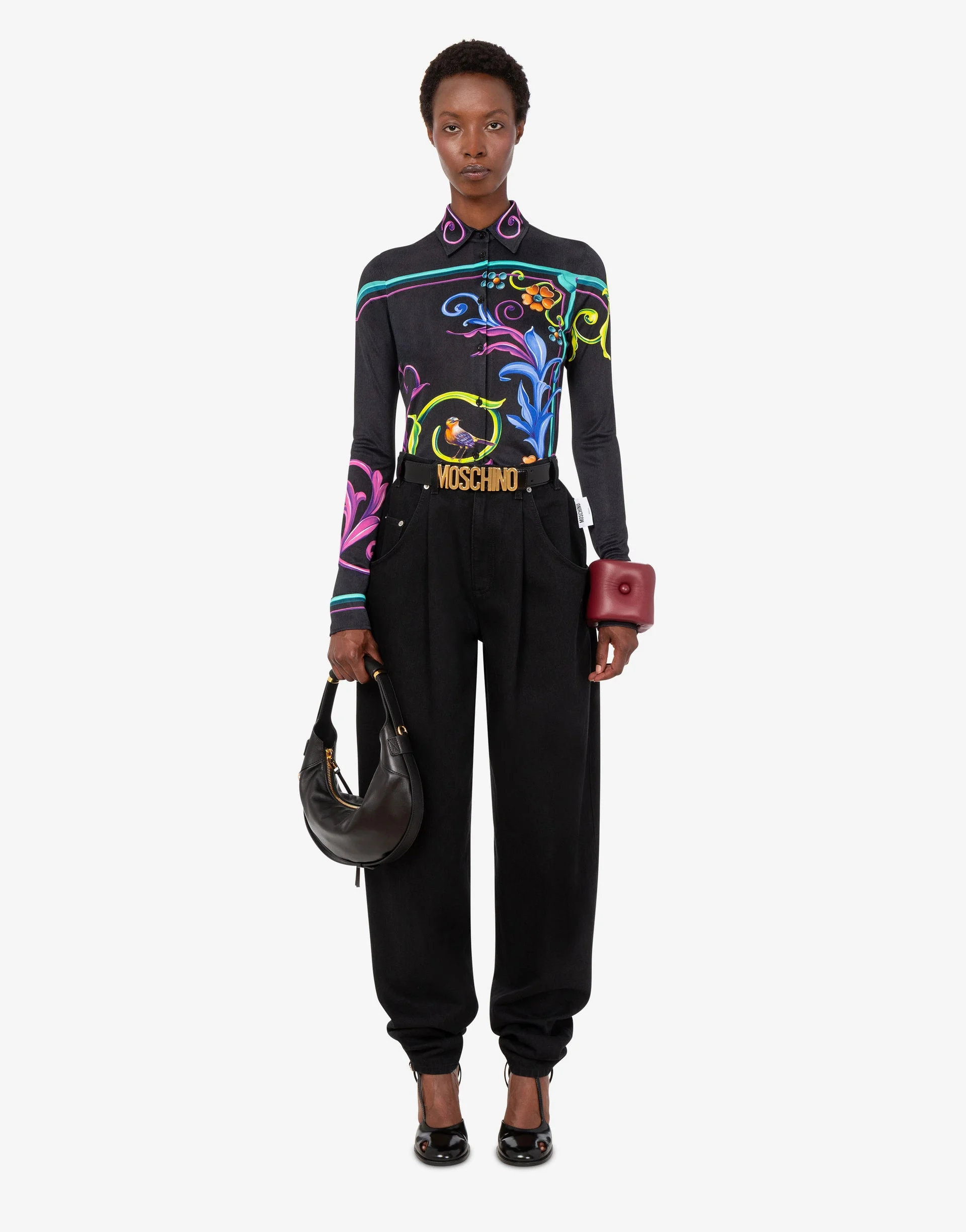 PRINTED ORGANZA SHIRT - 1