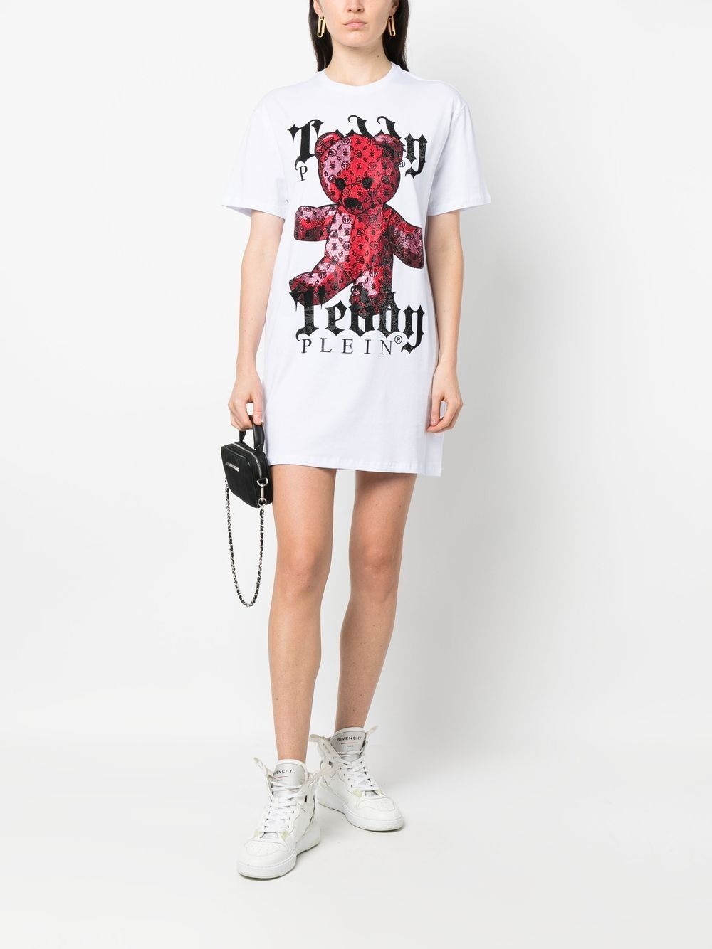 Teddy Plein crystal-embellished T-shirt dress - 2