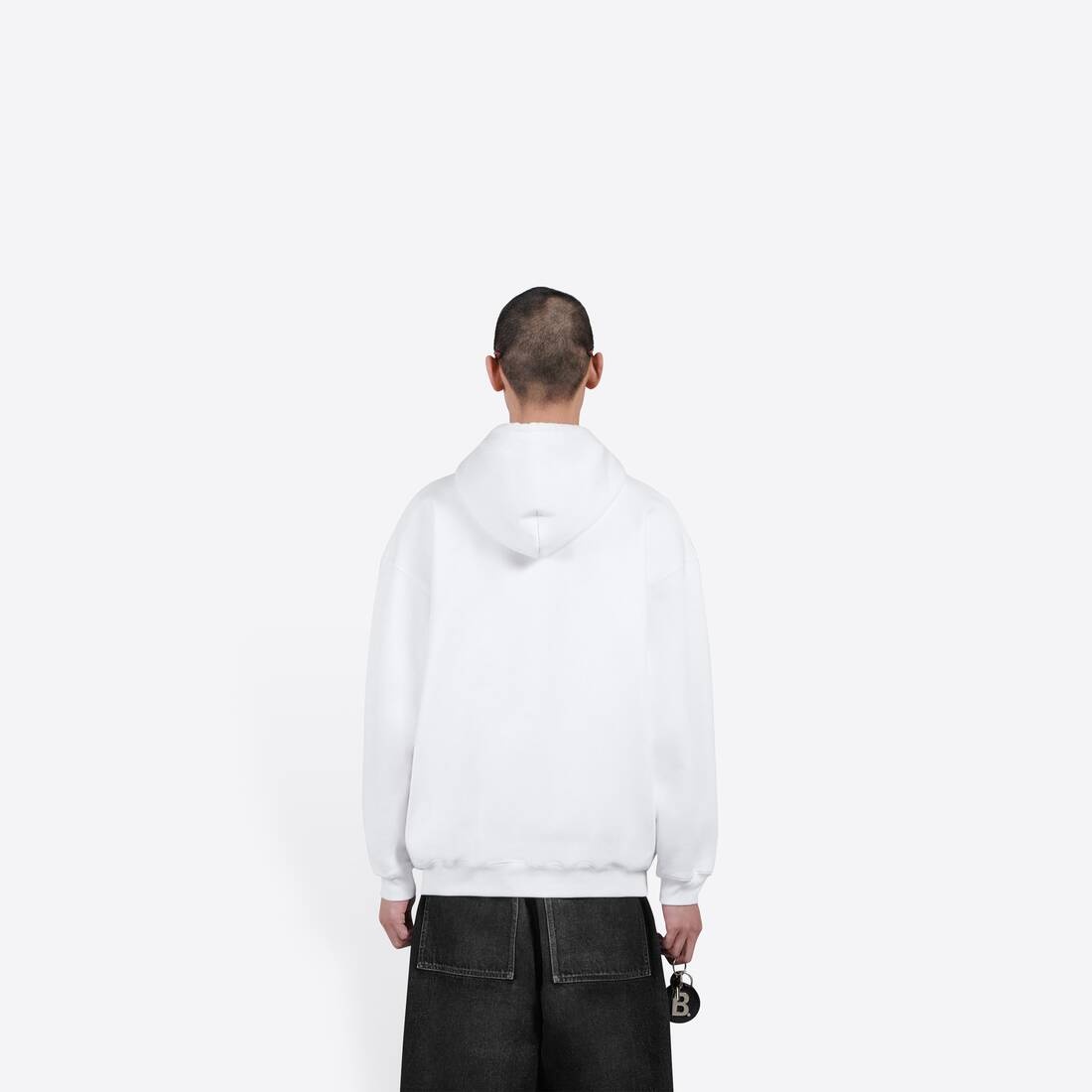 Men's New Copyright Medium Fit Hoodie in White - 5