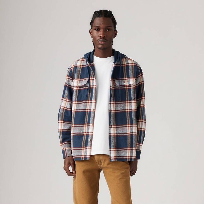 HOODED CLASSIC WORKER SHIRT 2