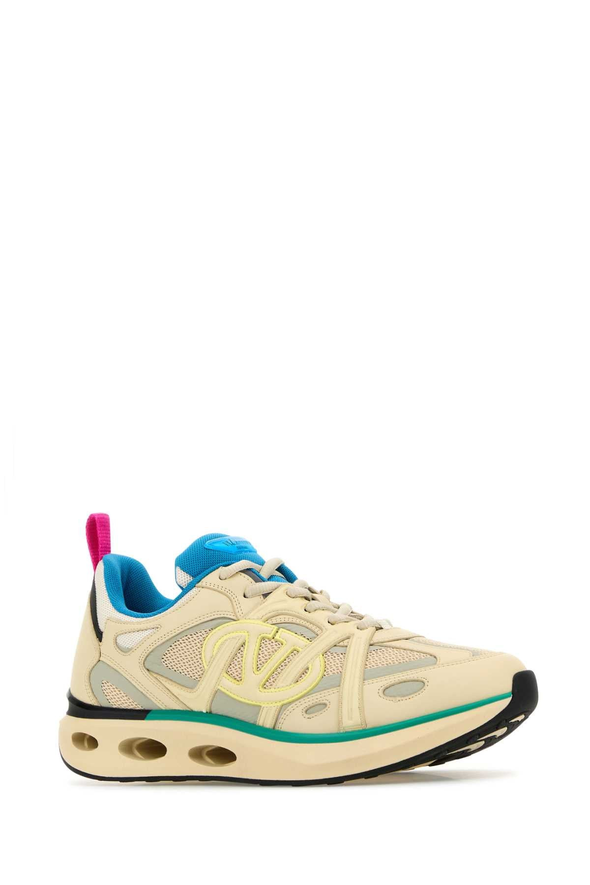 Valentino Garavani Men Multicolor Leather And Fabric Vlogo Easyjog Sneakers - 2