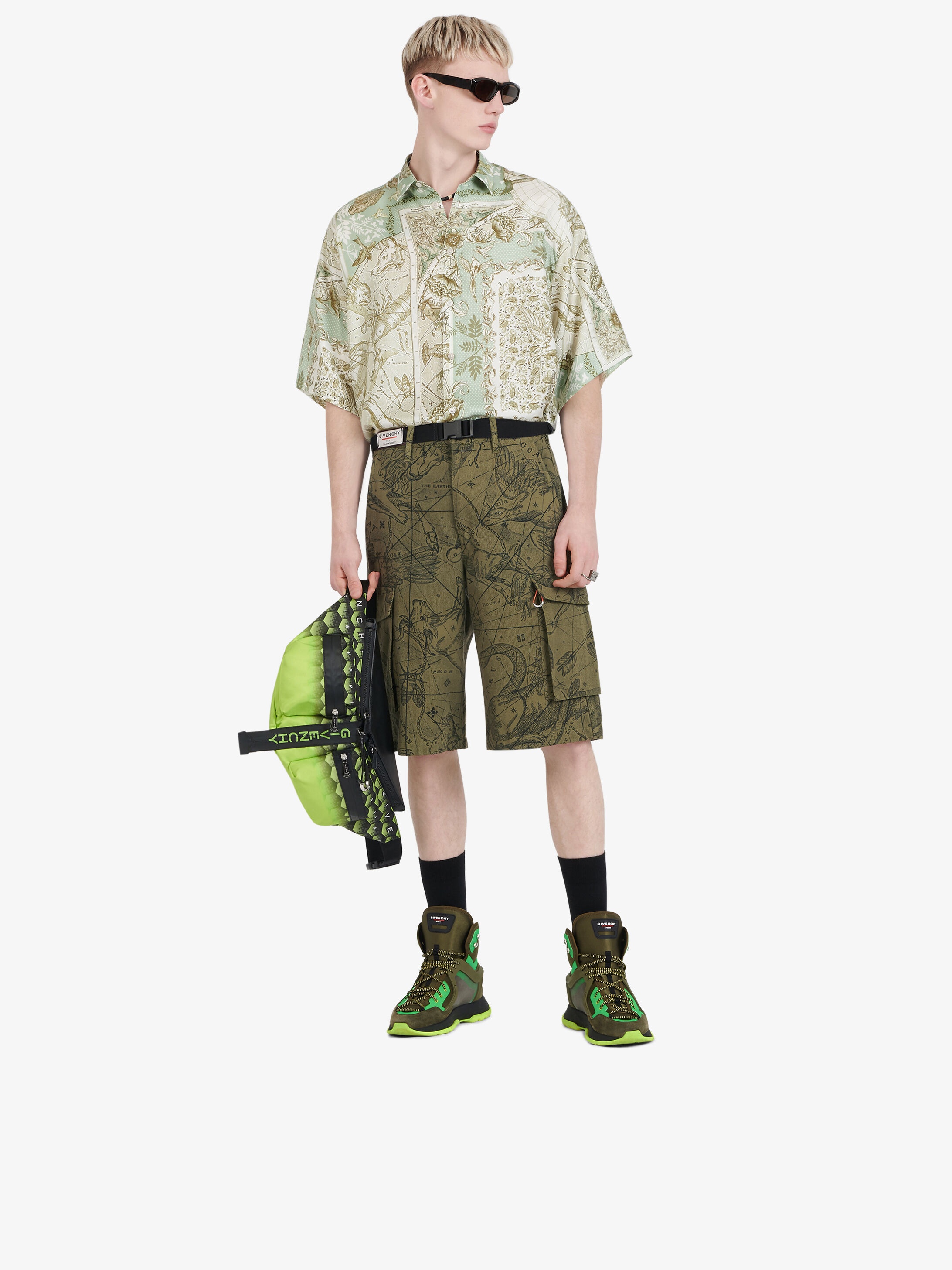 Astral printed multipockets cargo short pants - 2