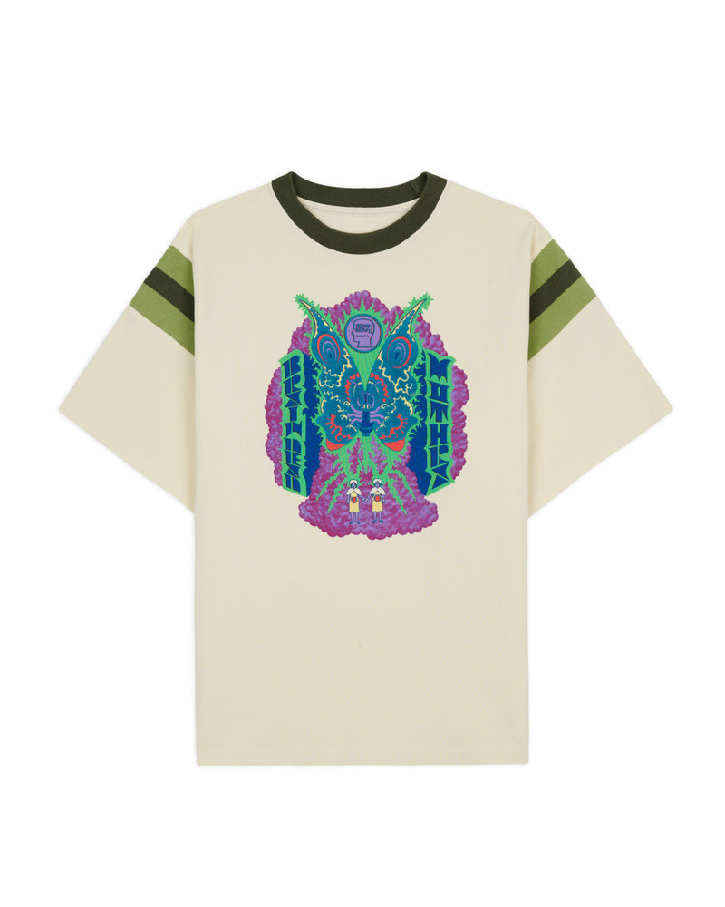 Brain Dead x Godzilla Mothra Pique Football T-shirt - Natural 1