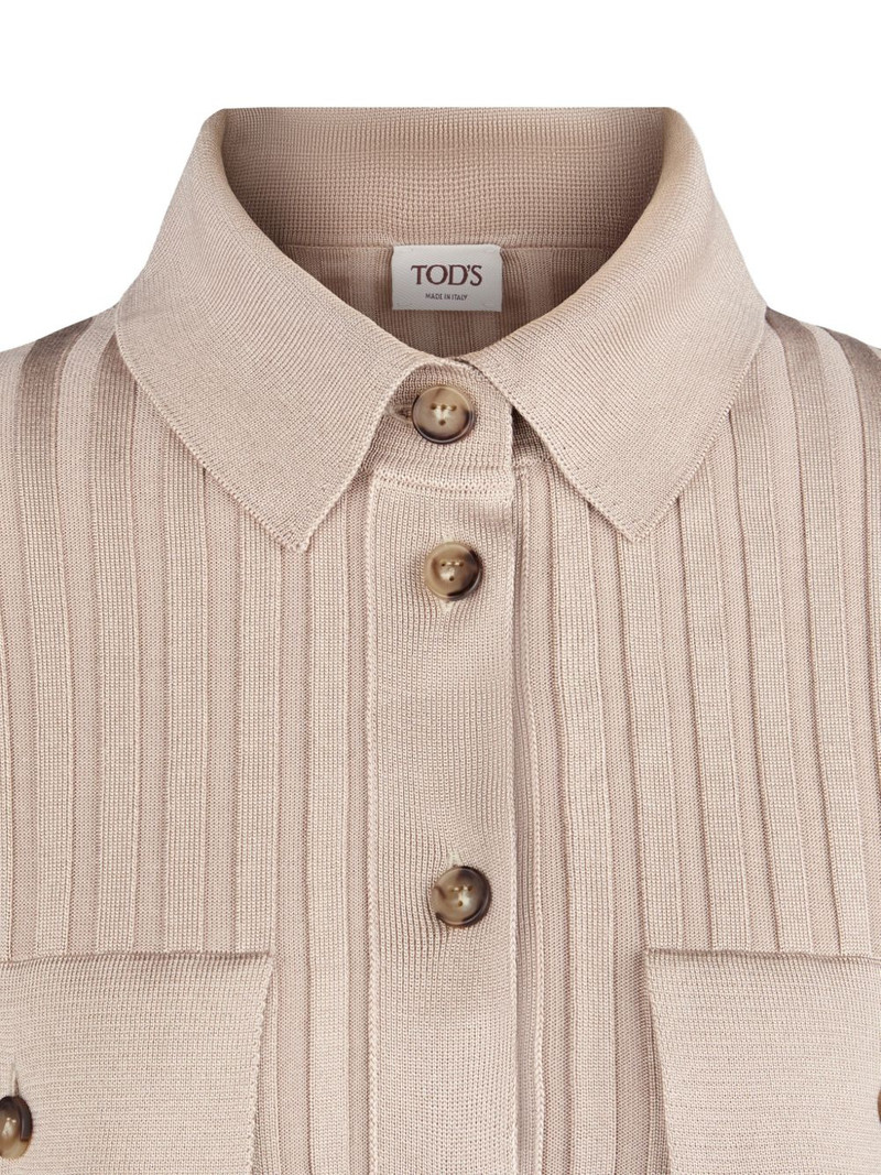 Tod's ribbed chest-pocket cardigan outlook