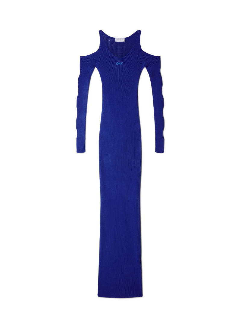 Hole Net Long Dress - 1