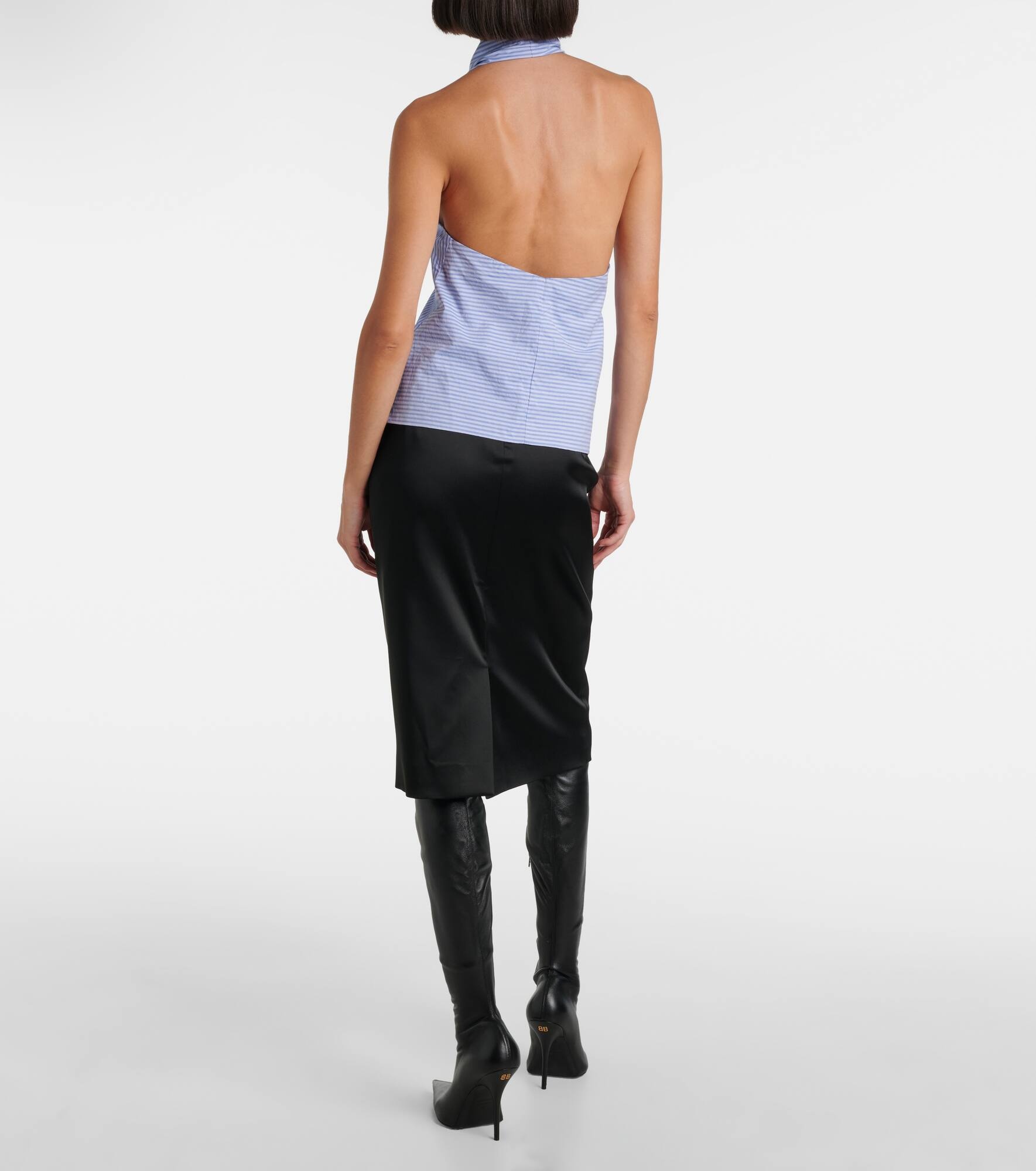 Striped deconstructed cotton top - 3