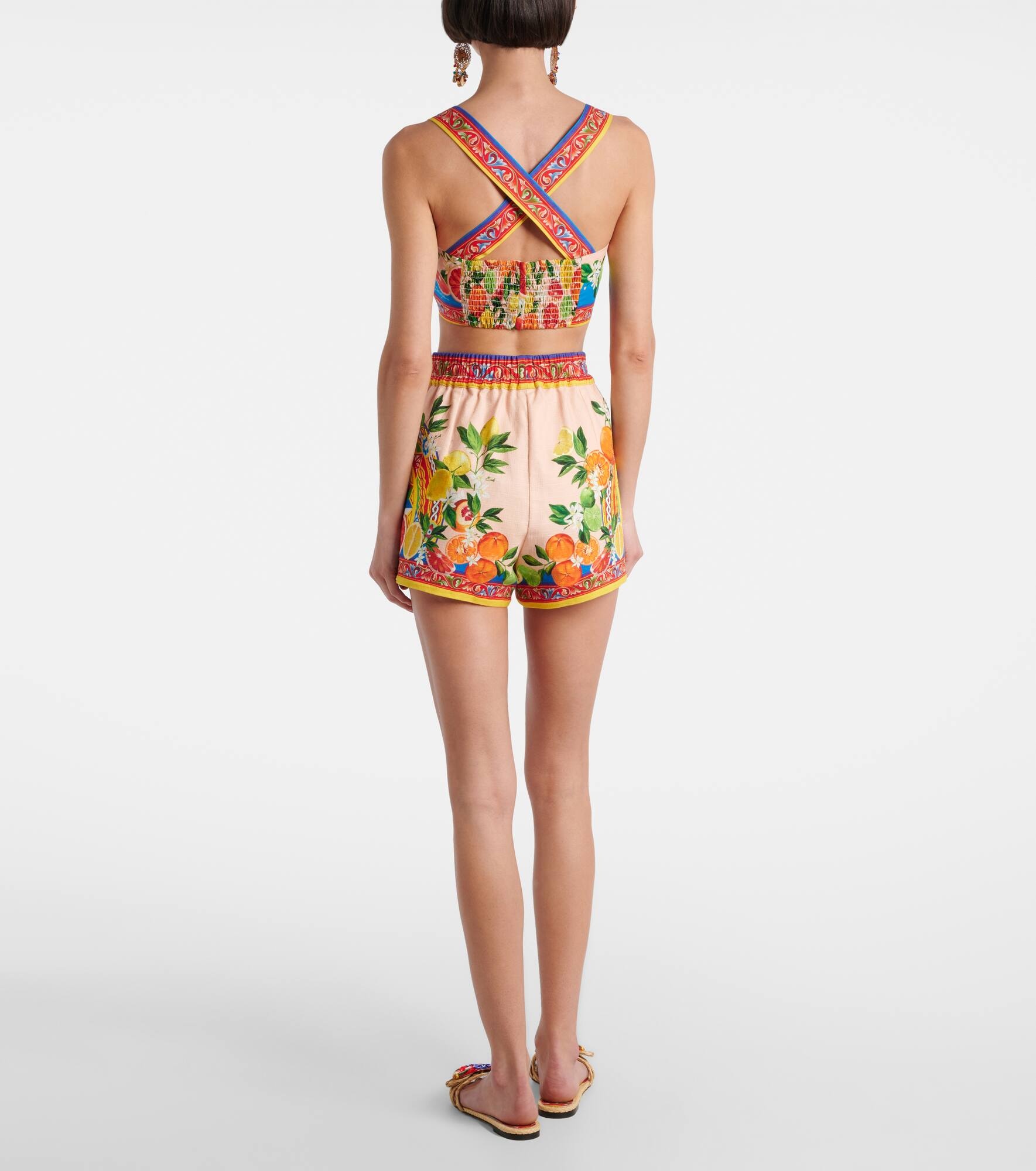 Printed cotton shorts - 3