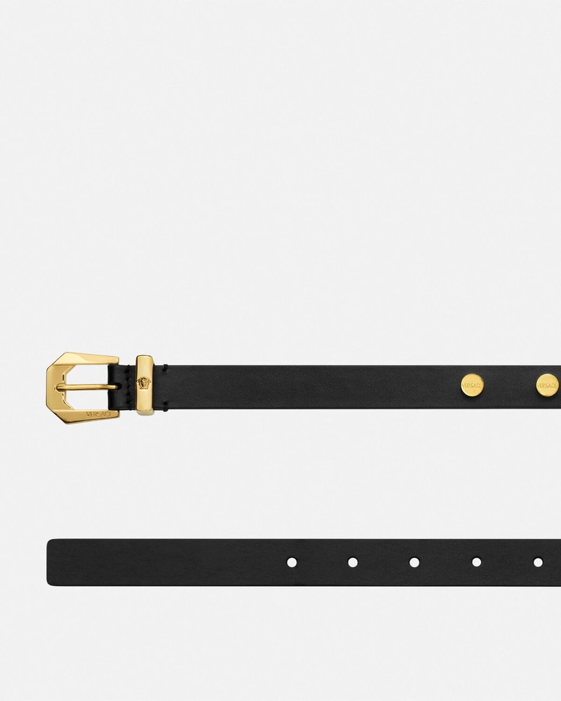 VERSACE Medusa Heritage Leather Belt 0.8" outlook