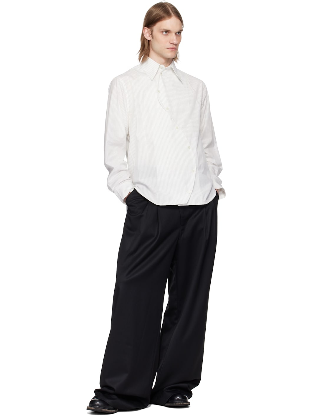 White S-Curve Shirt - 4