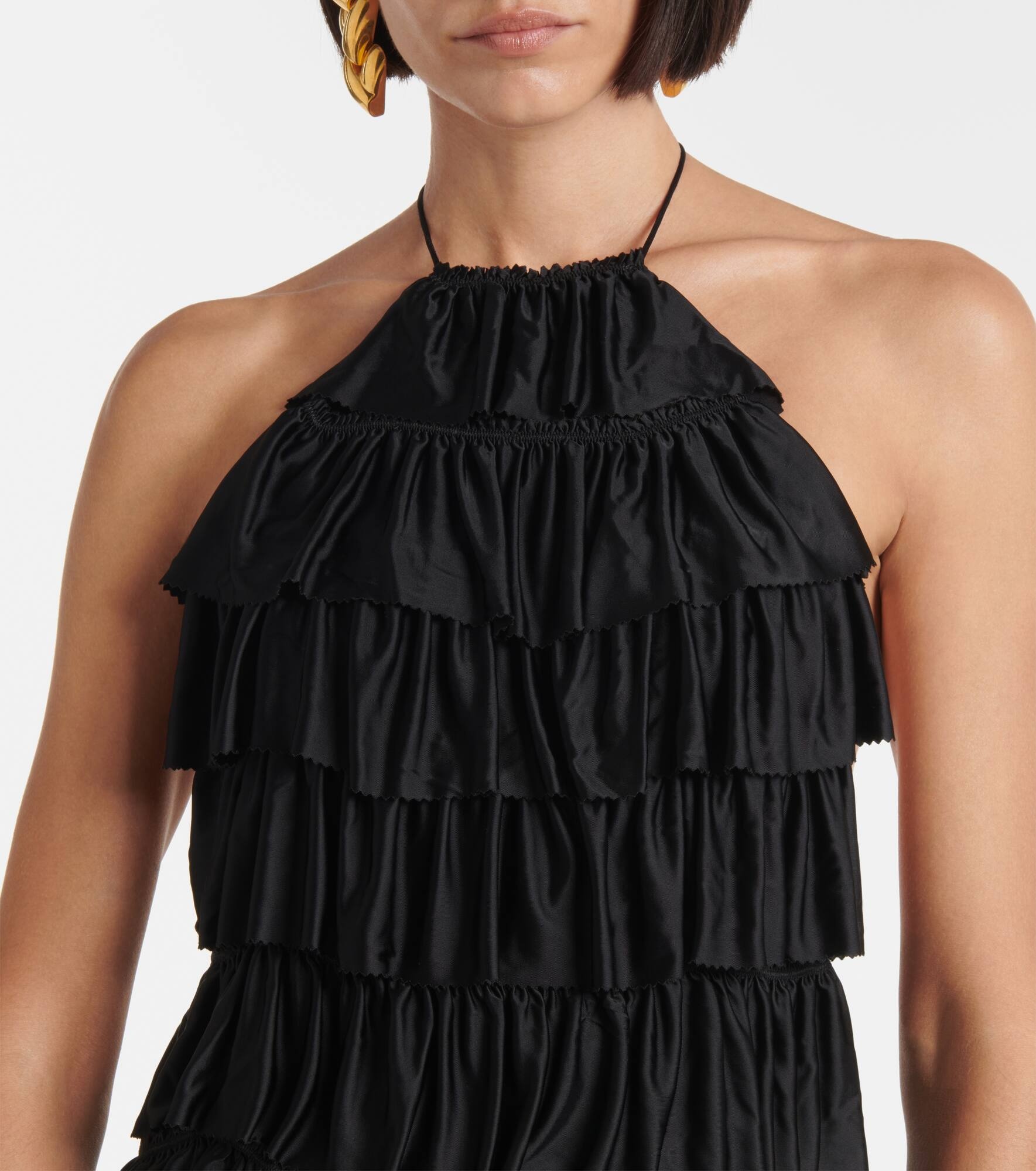 Ruffled halterneck minidress - 4
