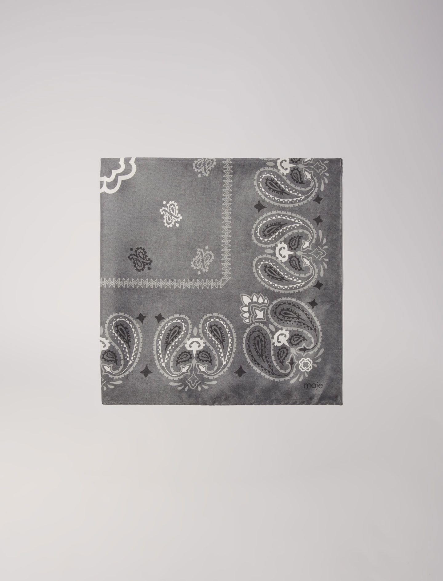 Silk paisley print bandana - 1