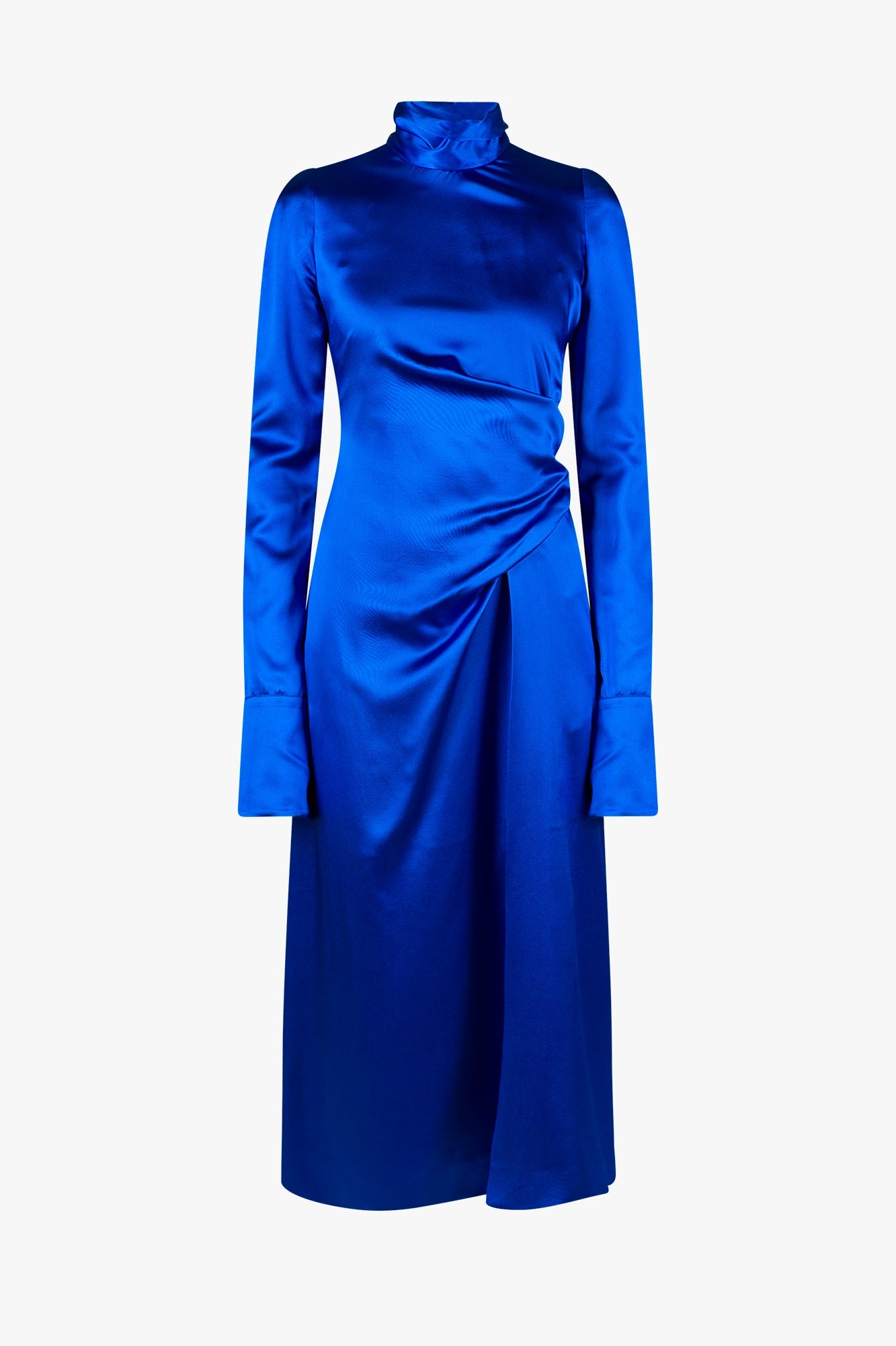 SILK DRAPED DRESS - 1