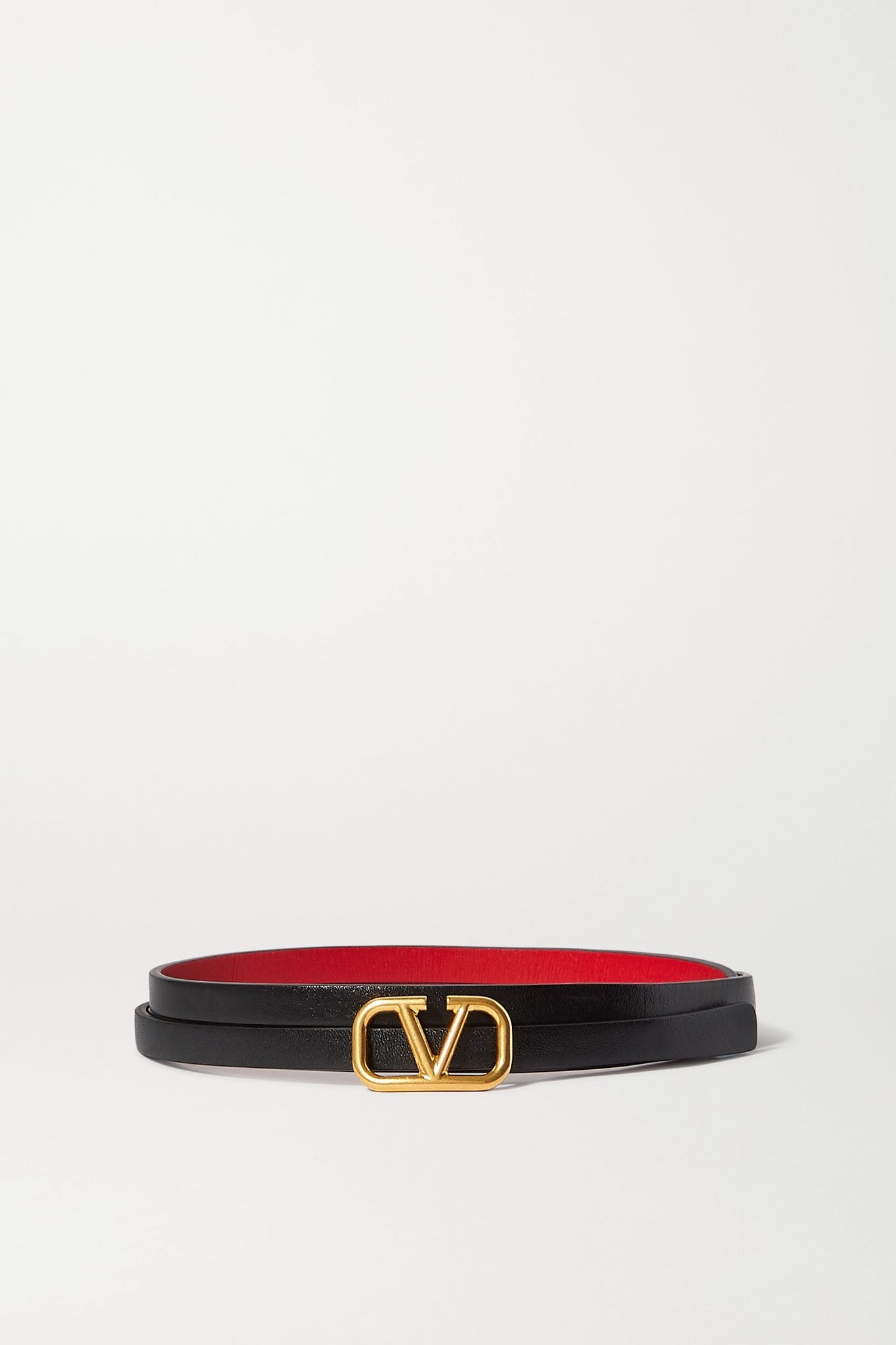 Valentino Garavani VLOGO reversible leather belt - 1