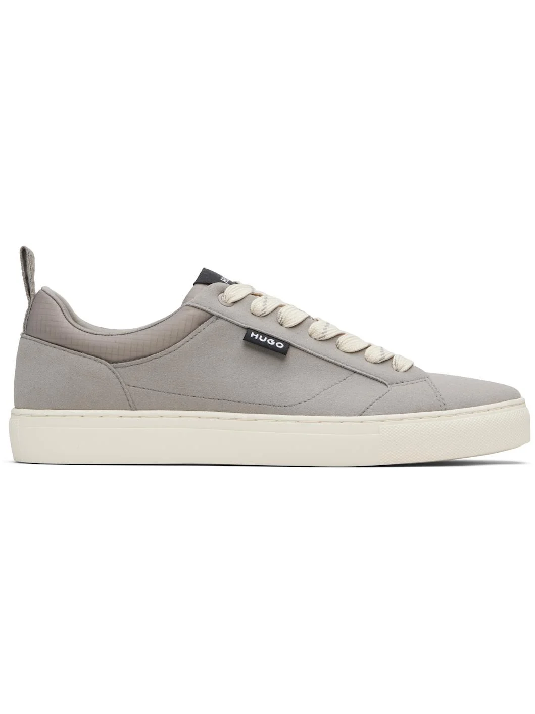 Gray Faux Suede Sneakers - 1