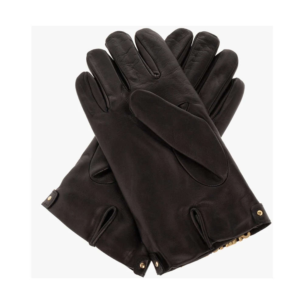 LEATHER GLOVES WITH LOGO - 2