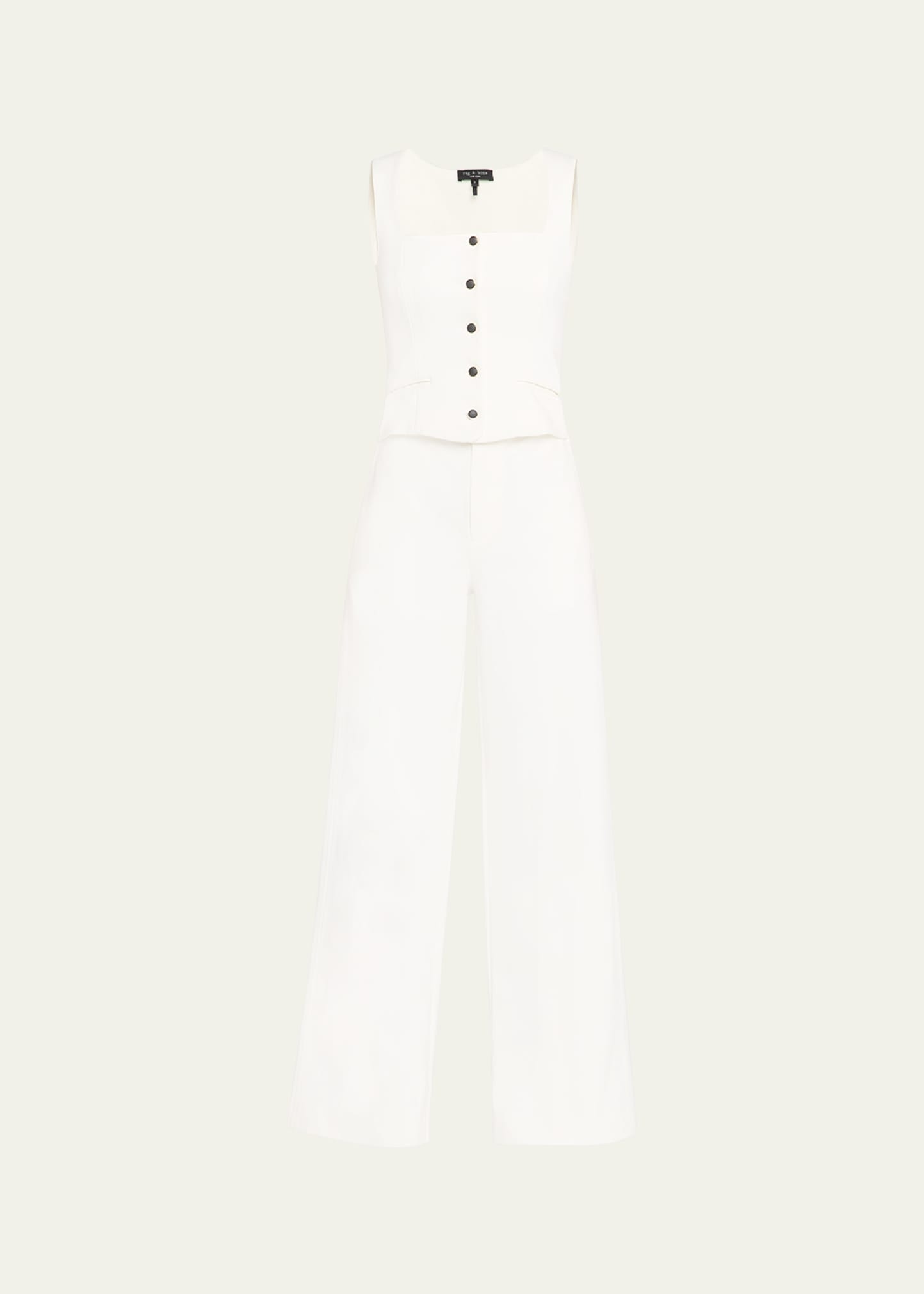 Marianna Wide-Leg Ponte Jumpsuit - 1