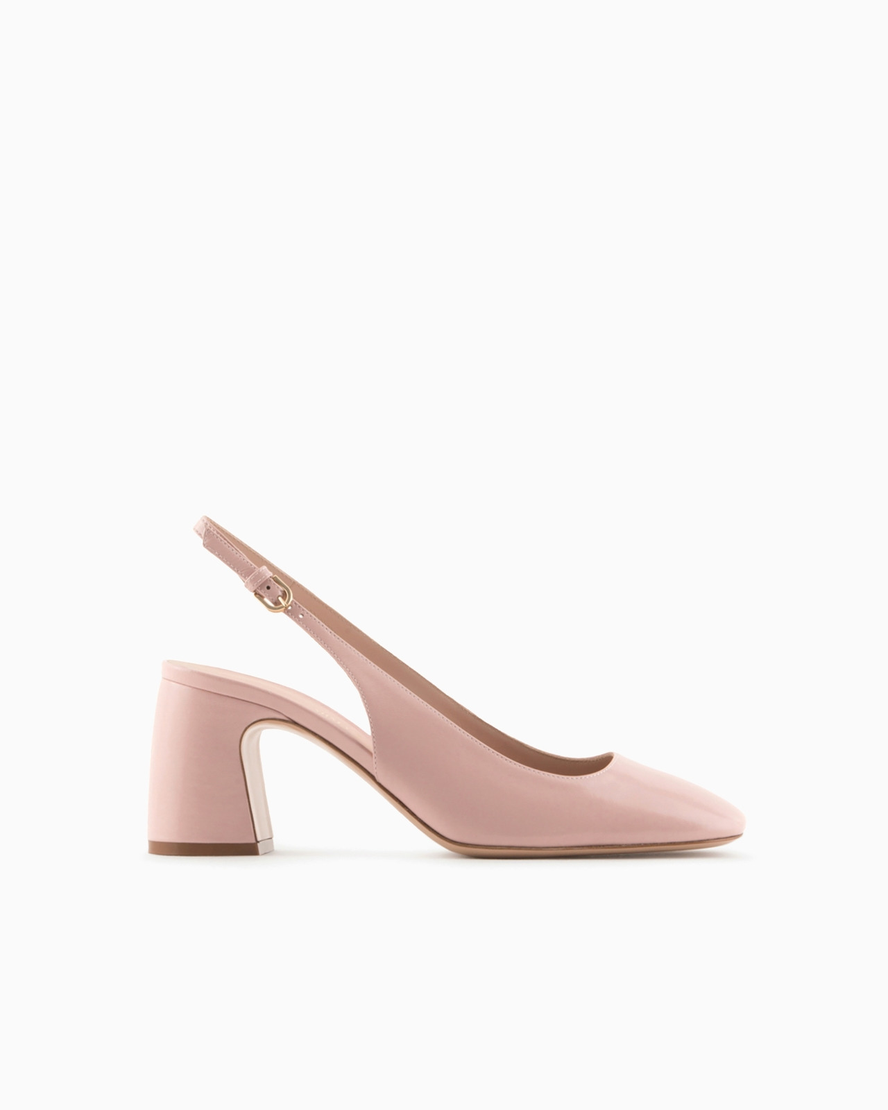 Patent leather slingback court shoes - 1
