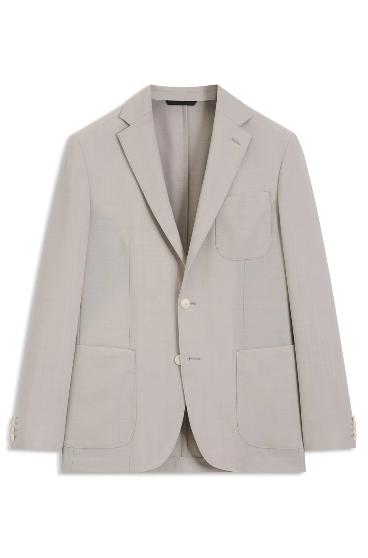 SLIM-FIT BLAZER IN MICRO-PATTERNED VIRGIN WOOL - 1