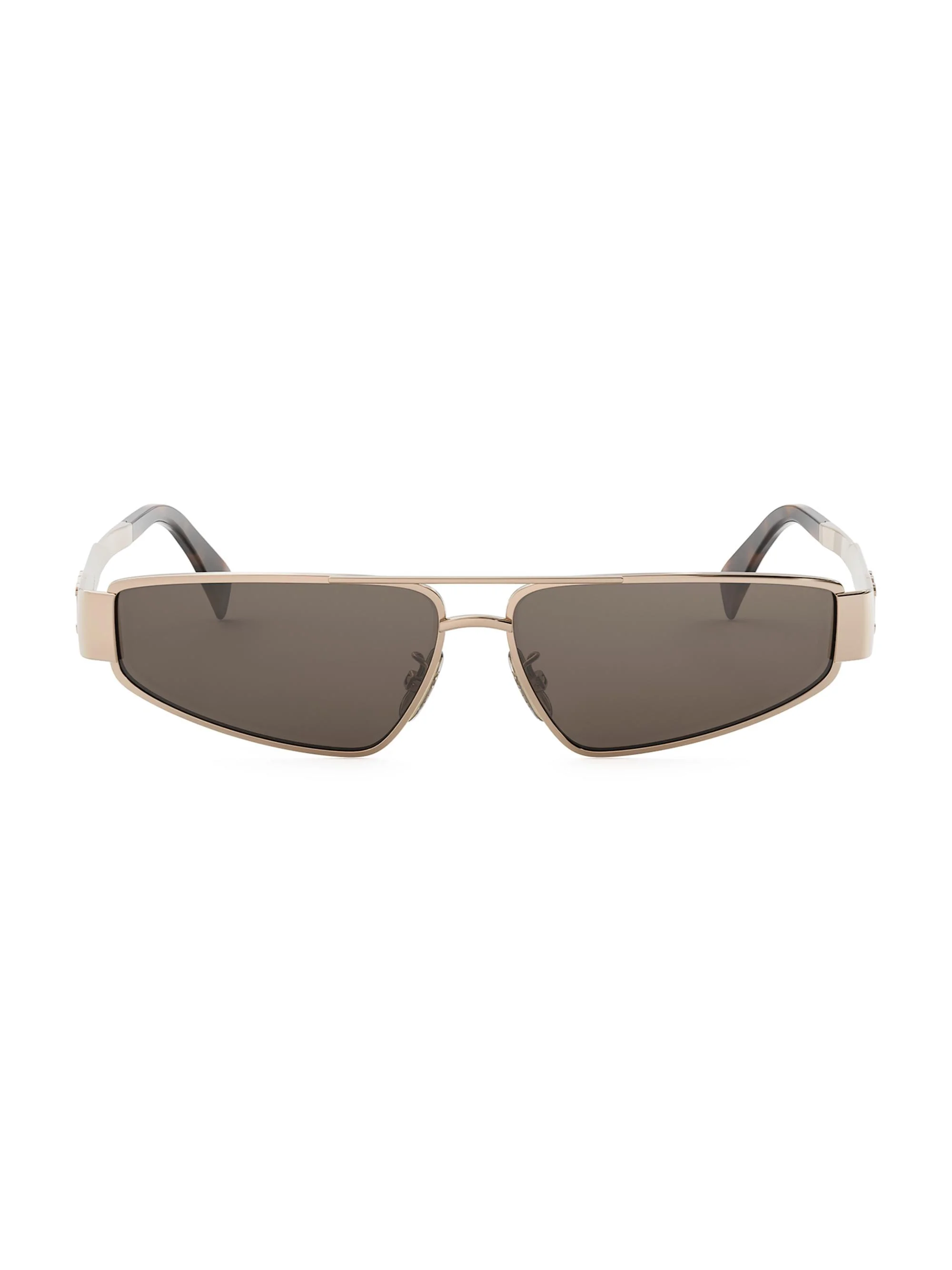 Women's Triomphe 59MM Geometric Sunglasses - Shiny Rose Gold Brown - 1