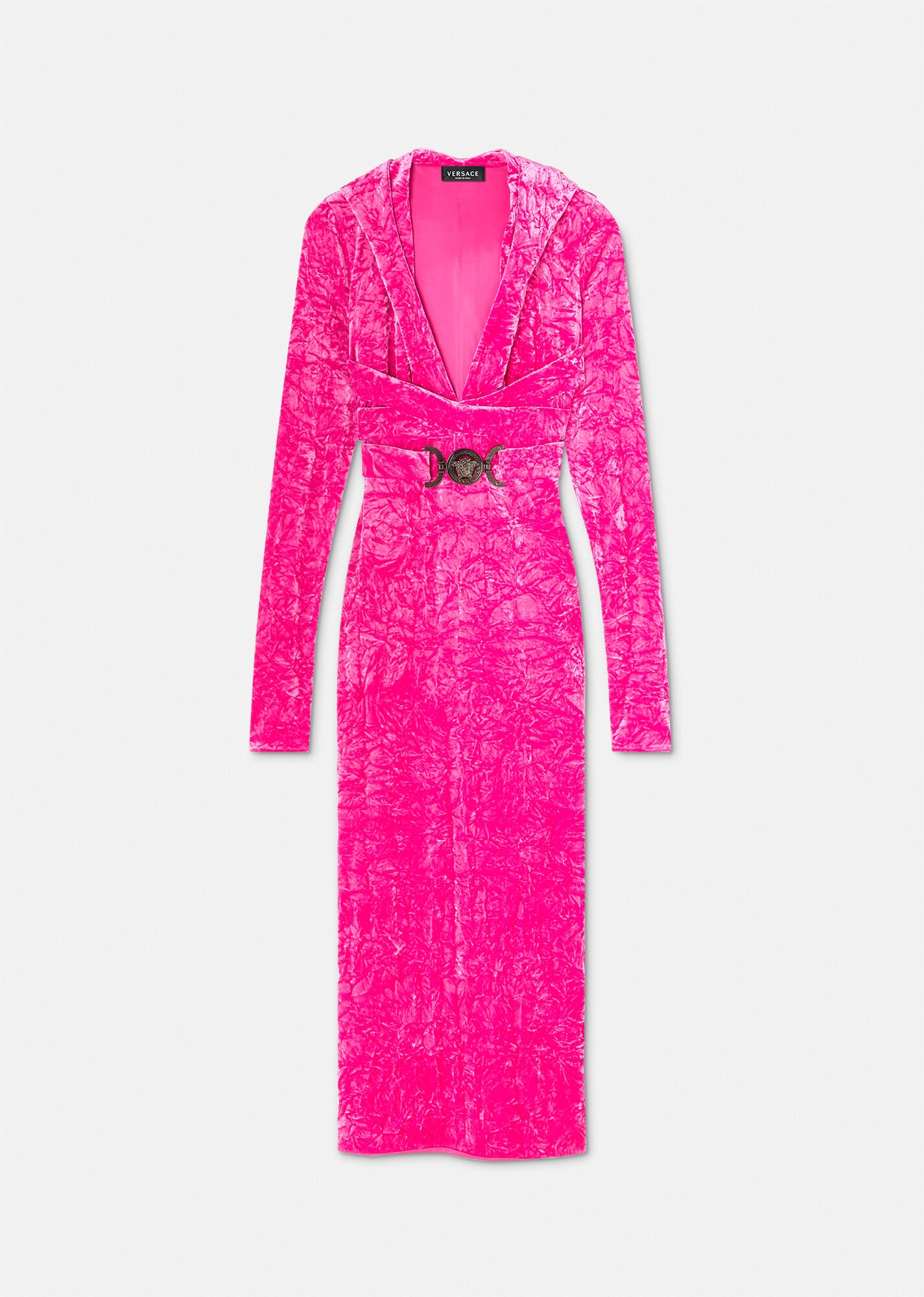 Medusa Biggie Velvet Hoodie Dress - 1
