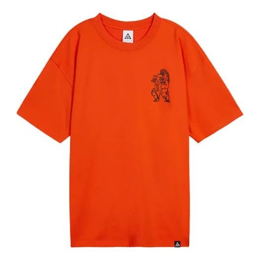 Nike ACG Trolls Cartoon Printing Sports Round Neck Short Sleeve Orange DJ5808-817 - 1