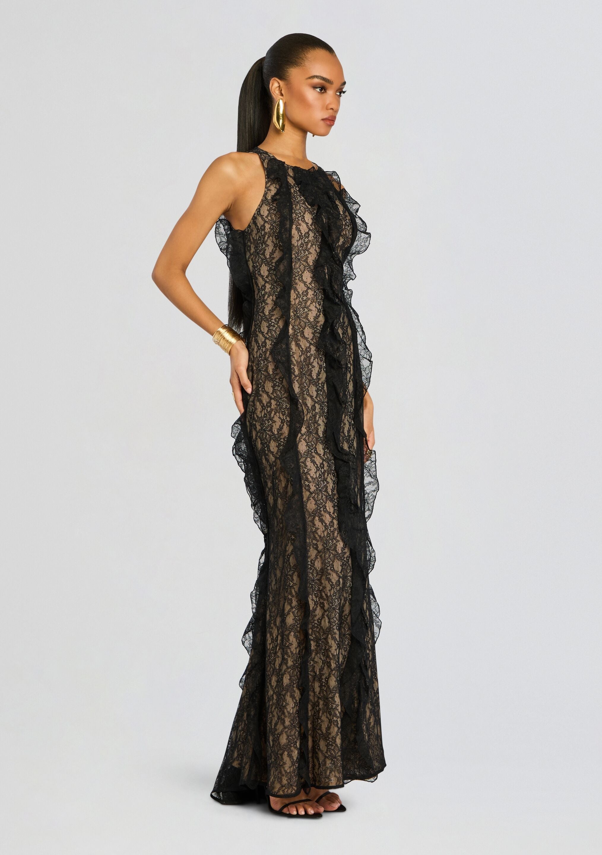 LACE EVENING DRESS - 3