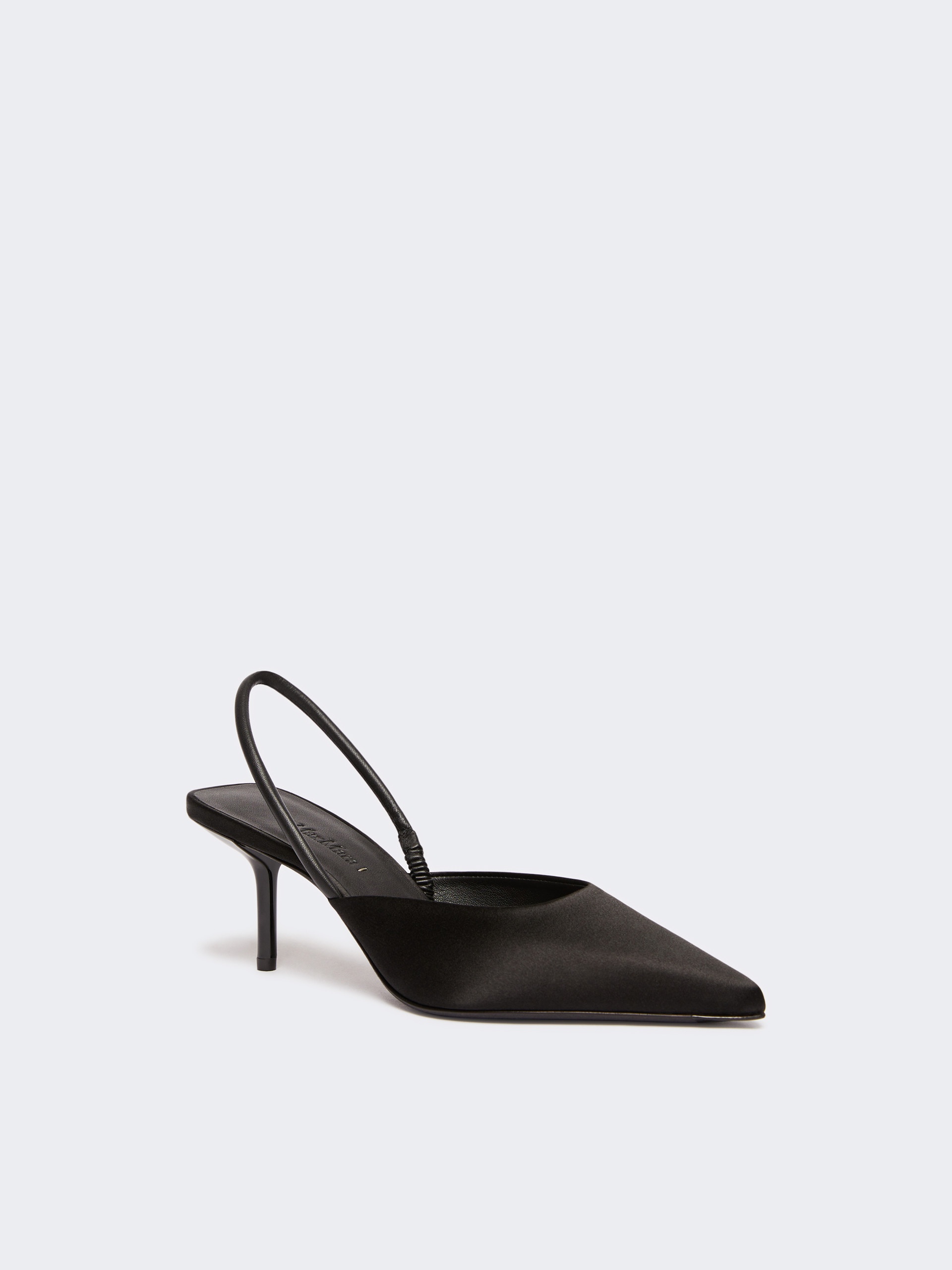 SILKSLING Viscose and silk satin slingbacks - 2