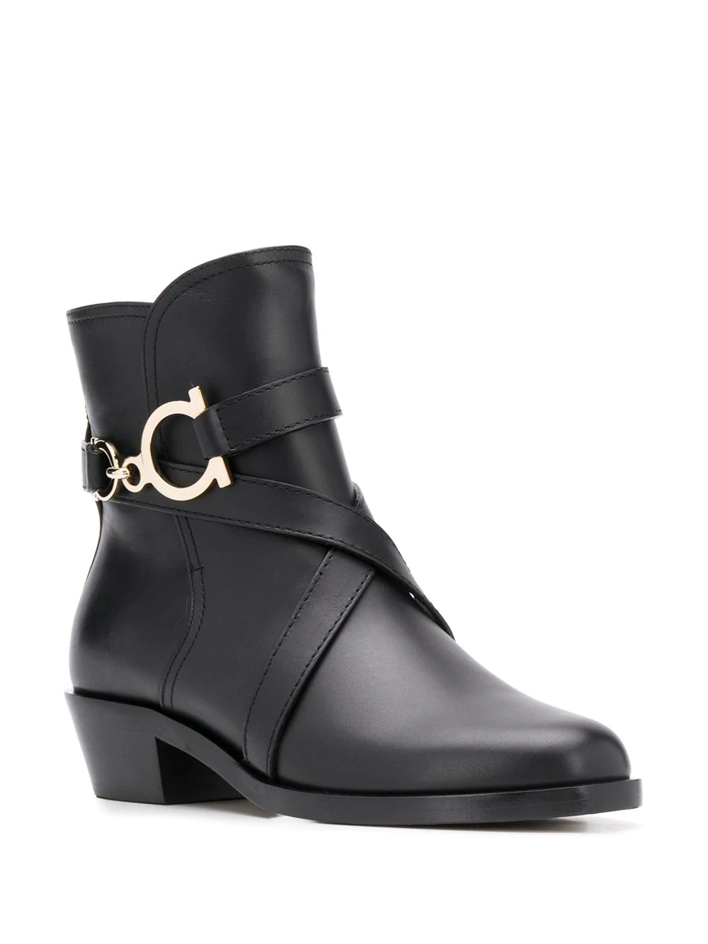 Gancini-strap ankle boots - 2