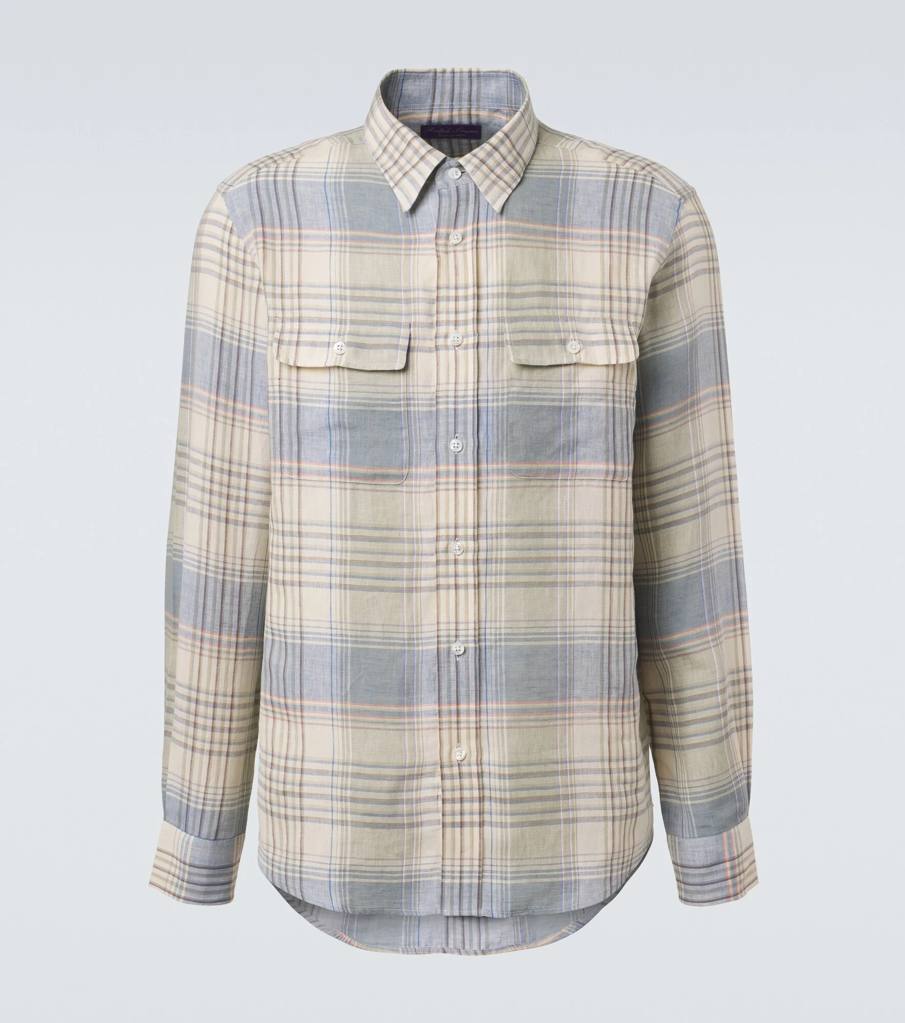 Plaid linen shirt - 1