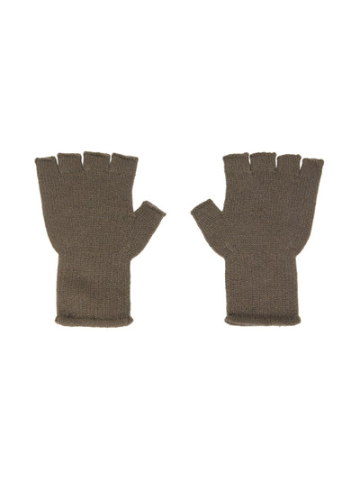 The Elder Statesman SSENSE Exclusive Gray Heavy Fingerless Gloves outlook