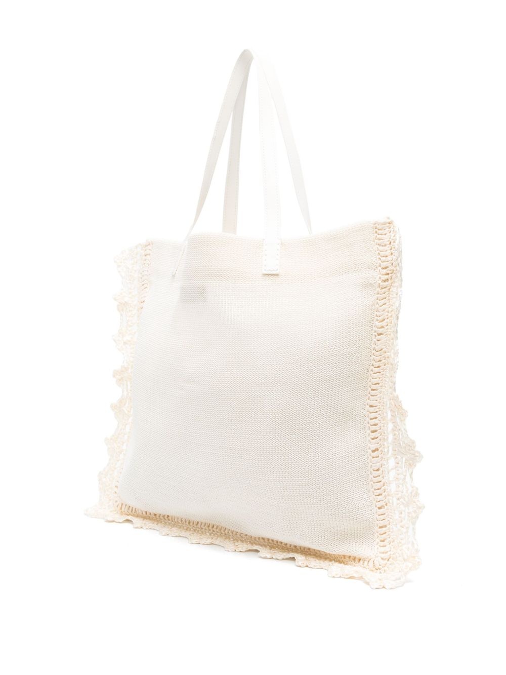 Ivory crochet shopping bag - 3
