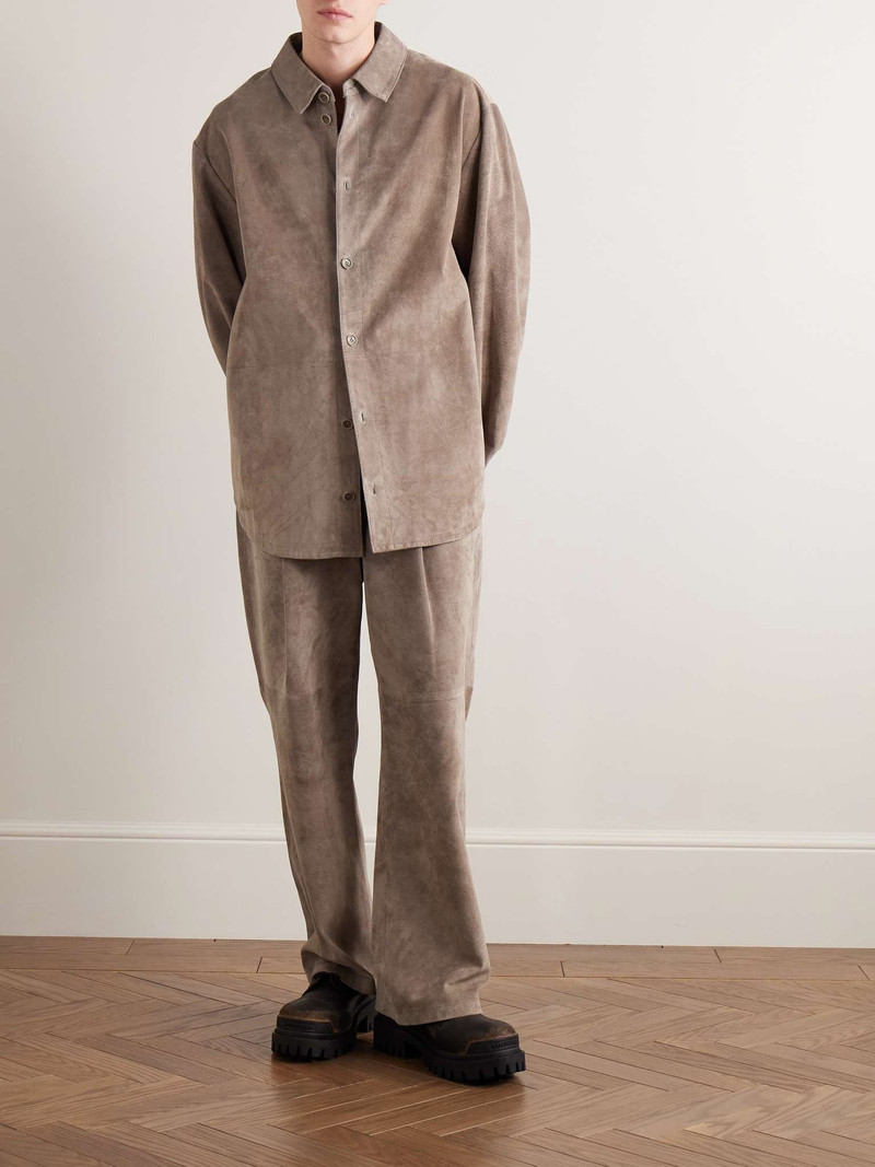 entire studios Oversized Suede Shirt outlook