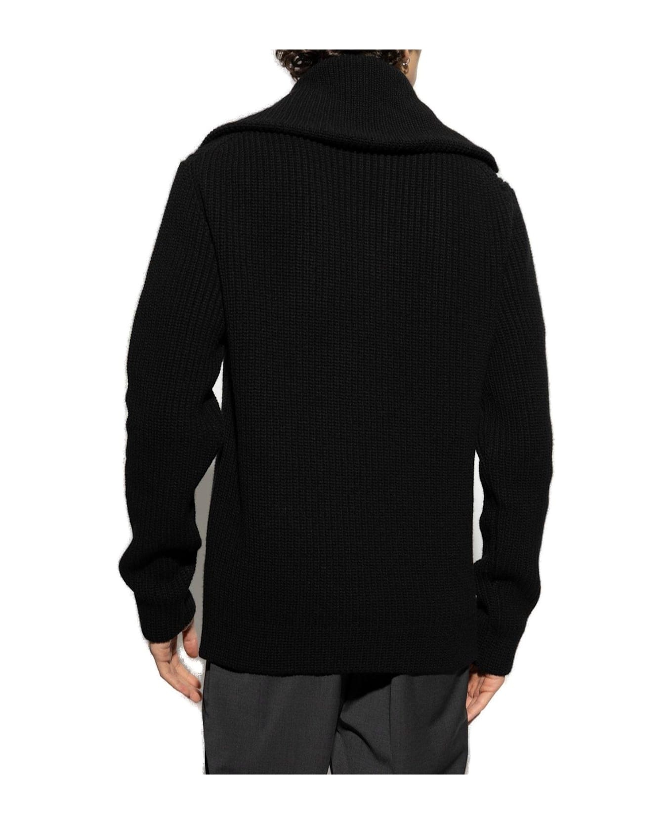 Logo Tag Half-zipped Cardigan - 3