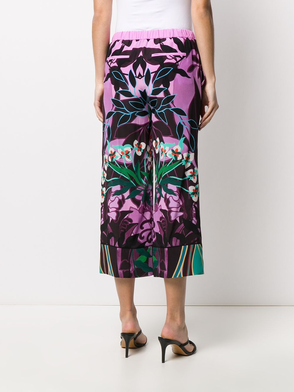Mirrored Orchid print culottes - 4