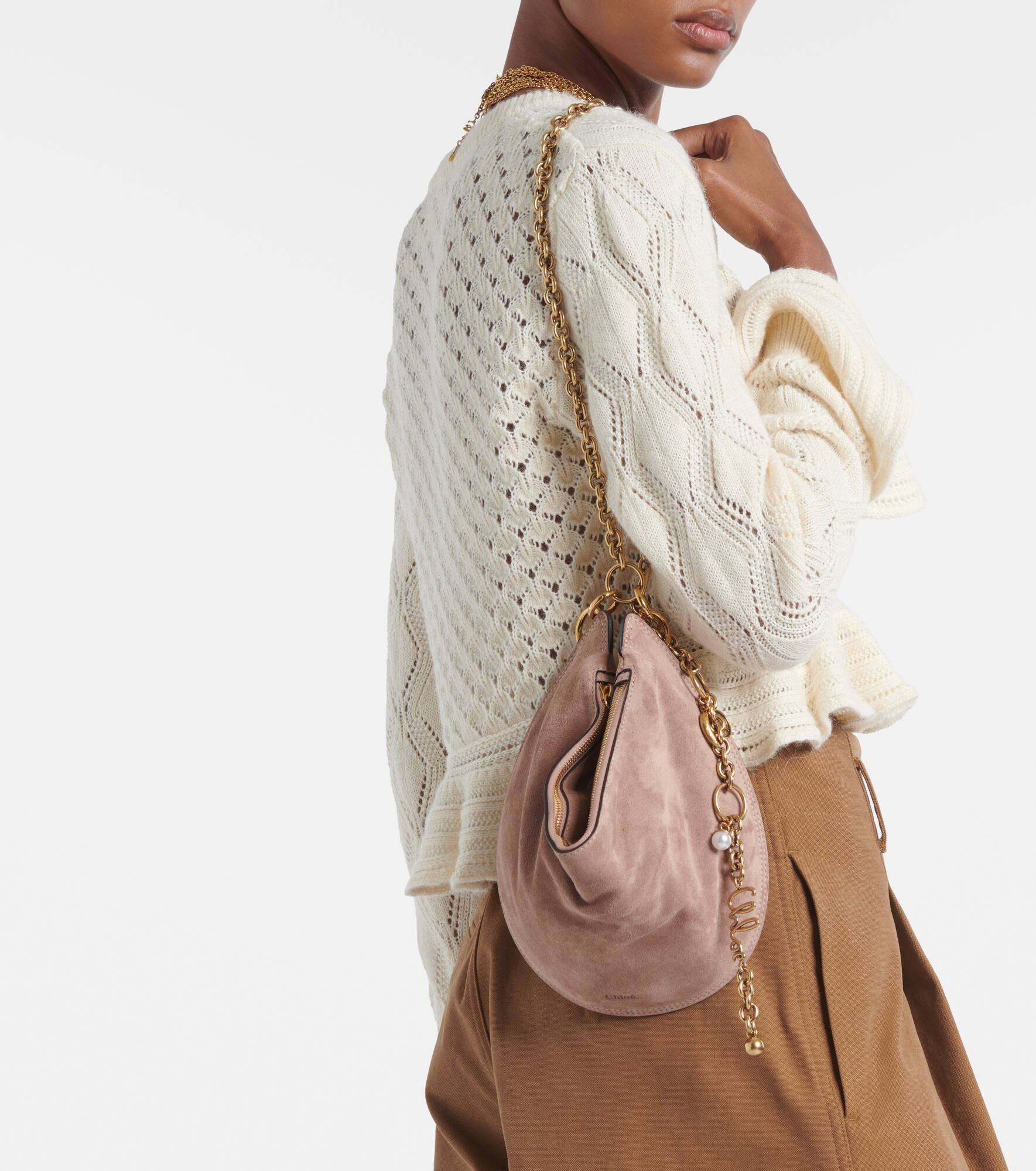 Chloé Icons Small suede shoulder bag - 7