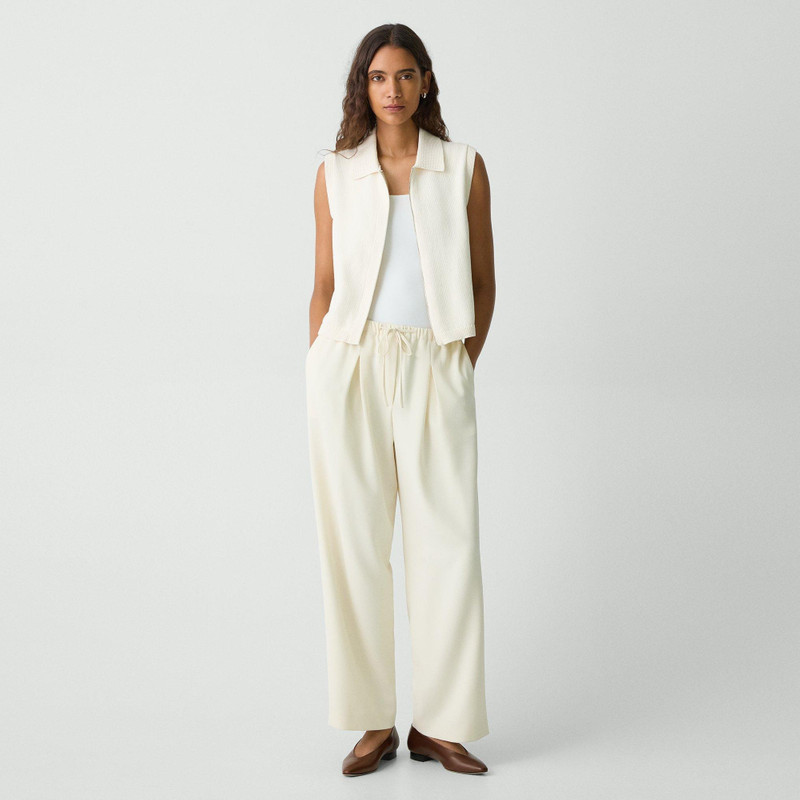 Theory Zip-Up Vest in Rounded Cotton outlook