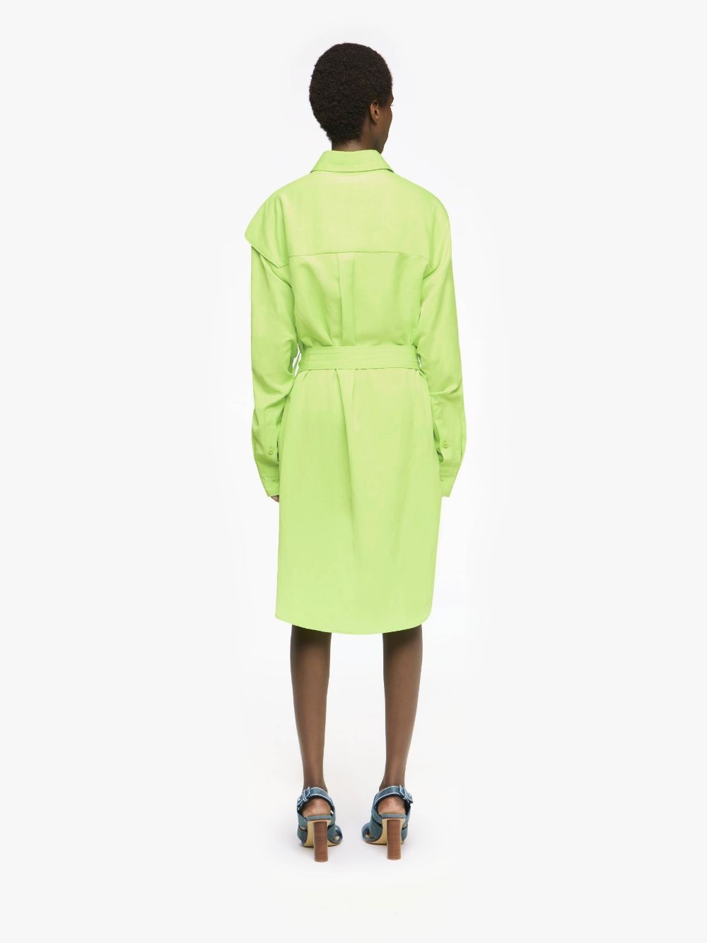 CAPE SHOULDER SHIRT DRESS - 3