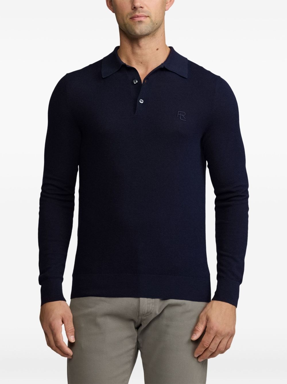 fine-knit polo shirt - 3