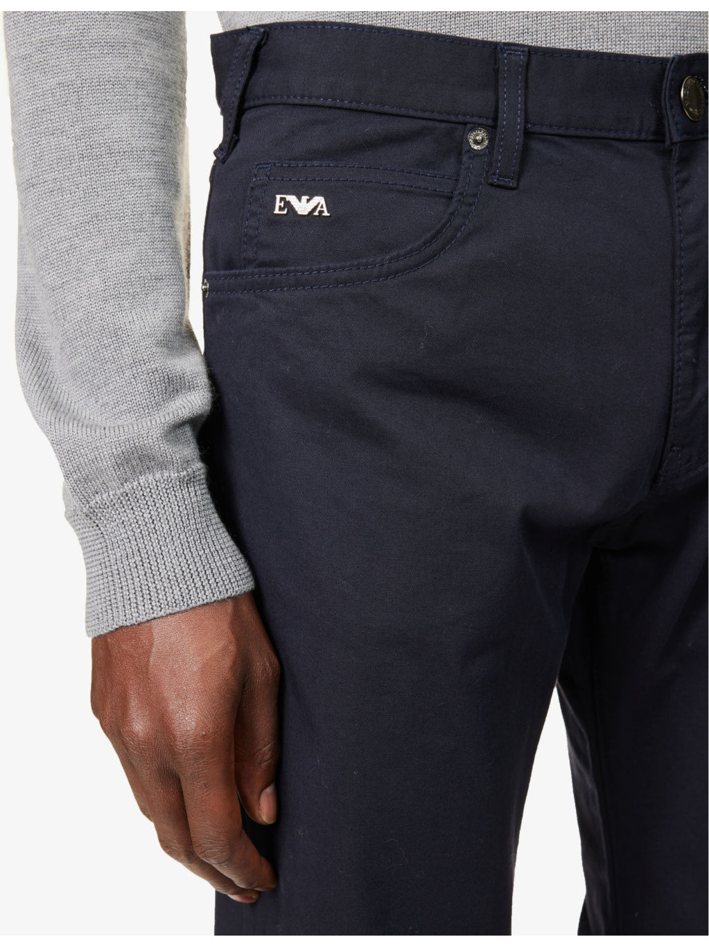 Belt-loop brand-patch regular-fit tapered-leg - 5
