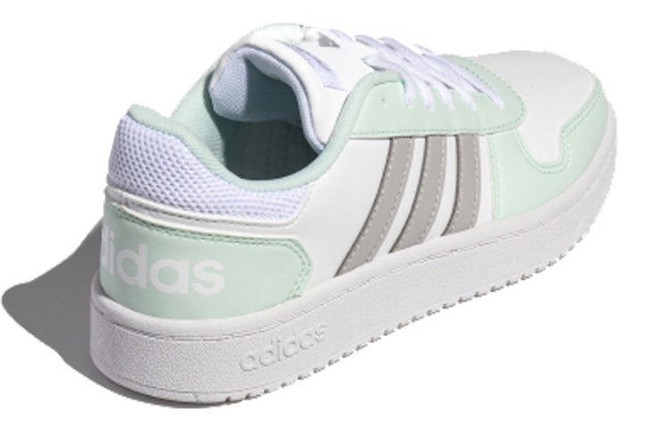 (WMNS) adidas neo Hoops 2.0 'White Gray Green' FW5856 - 3
