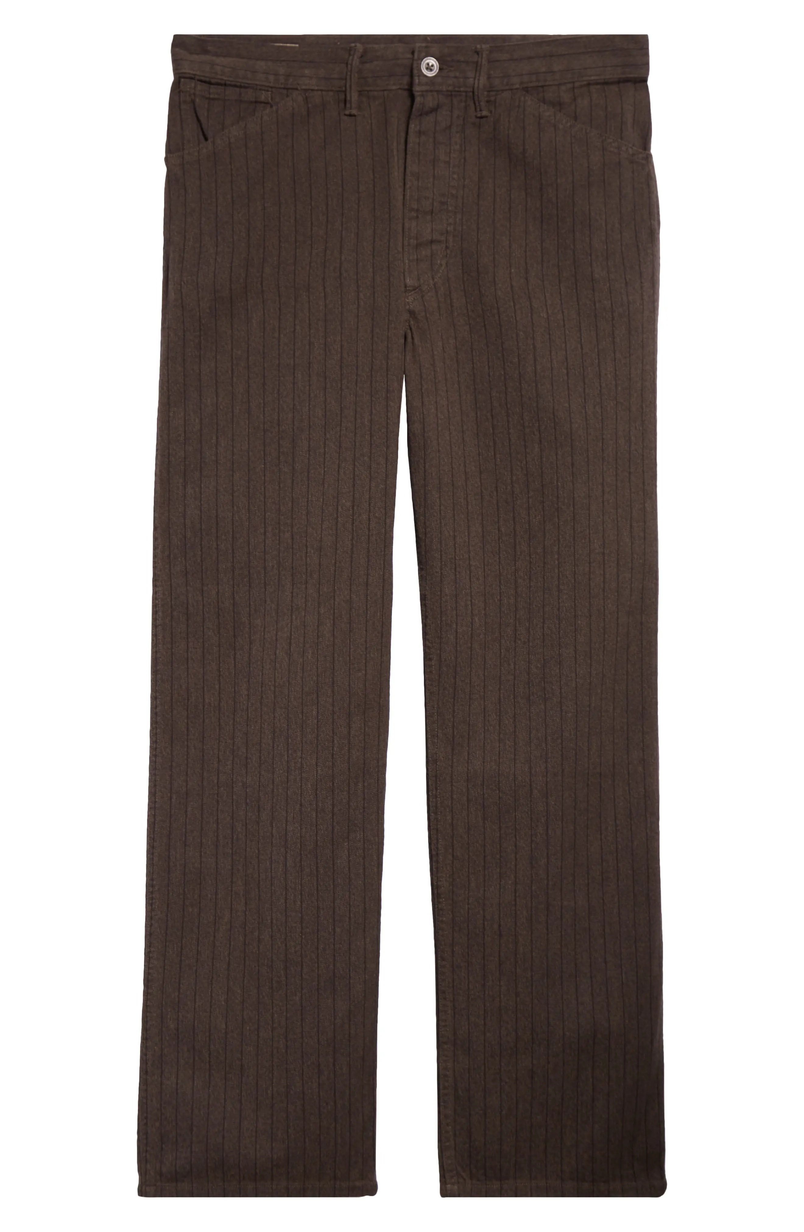 RRL by Ralph Lauren Stripe Jaspé Twill Field Pants in Brown