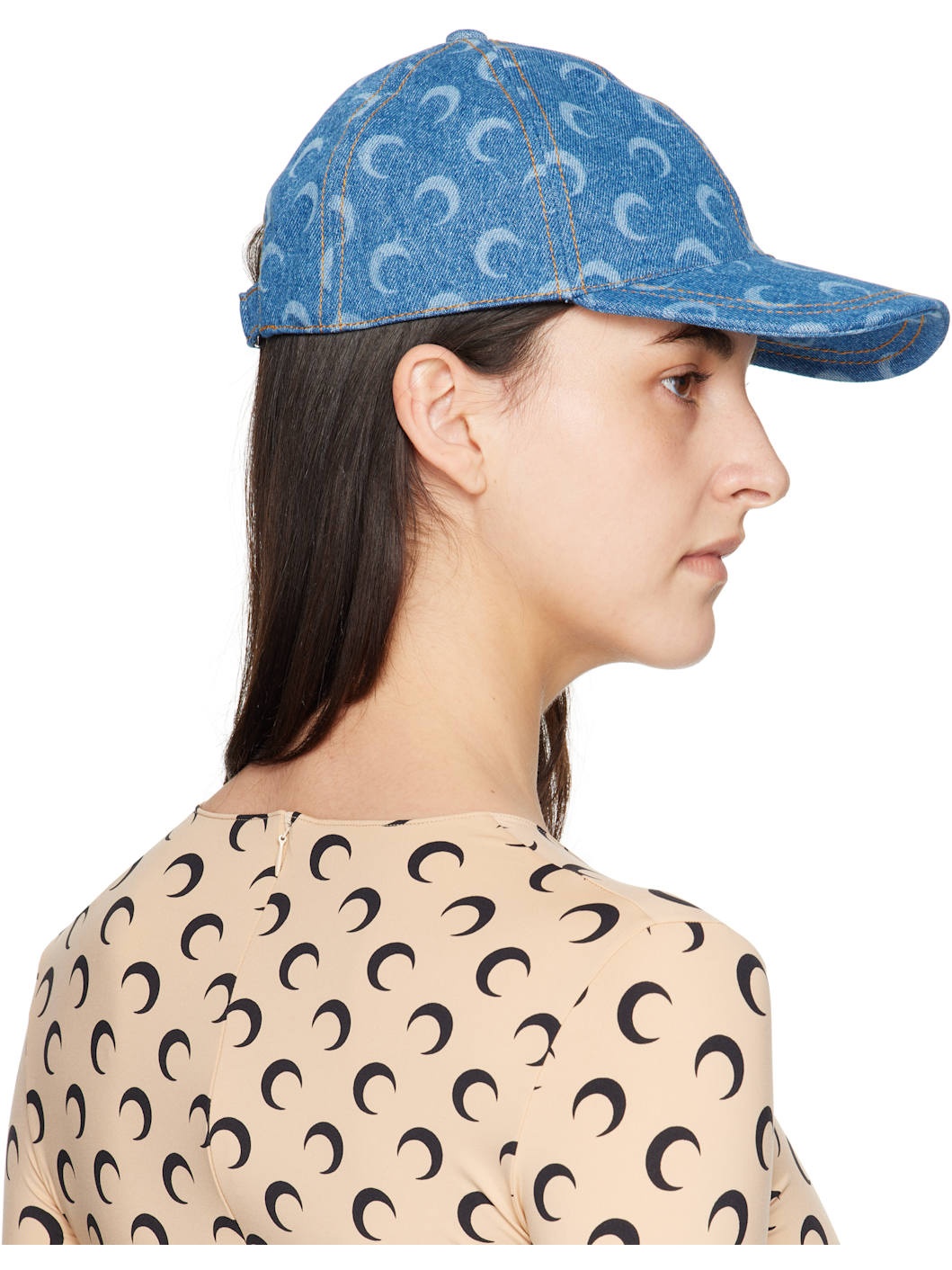 Blue Moon Laser Denim Baseball Cap - 3