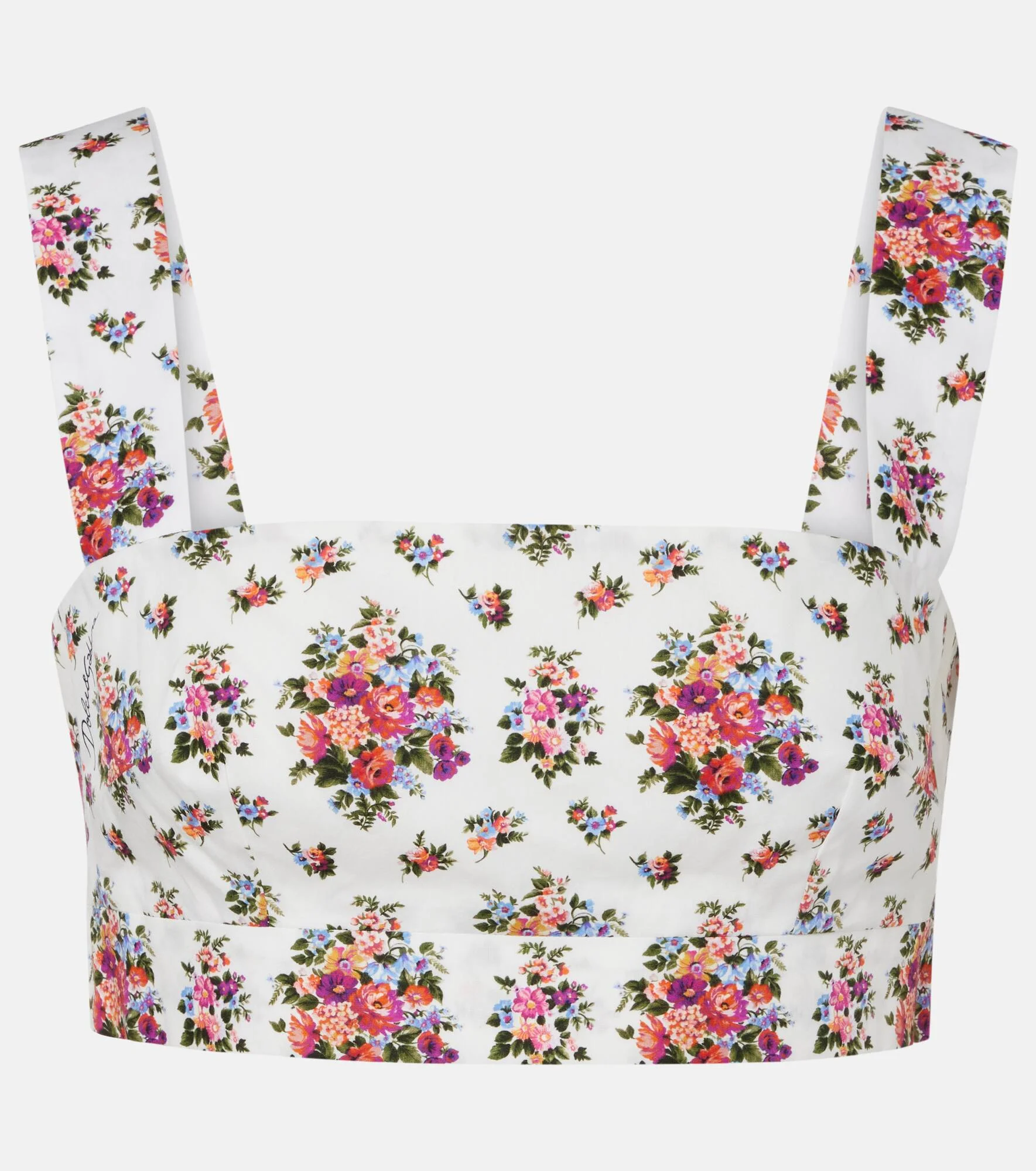 Floral cotton crop top - 1