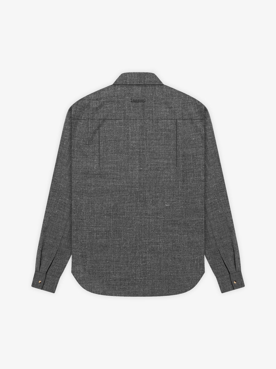 Wool Linen Button Up Shirt - 2