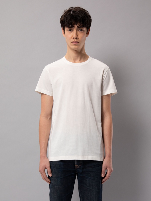 Crew Neck Nudie Jeans Offwhite - 2