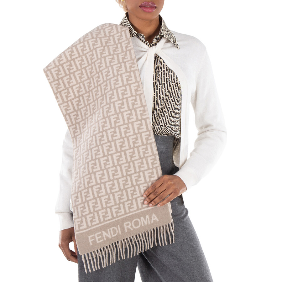 Fendi Fringe End Wool Scarf - 2