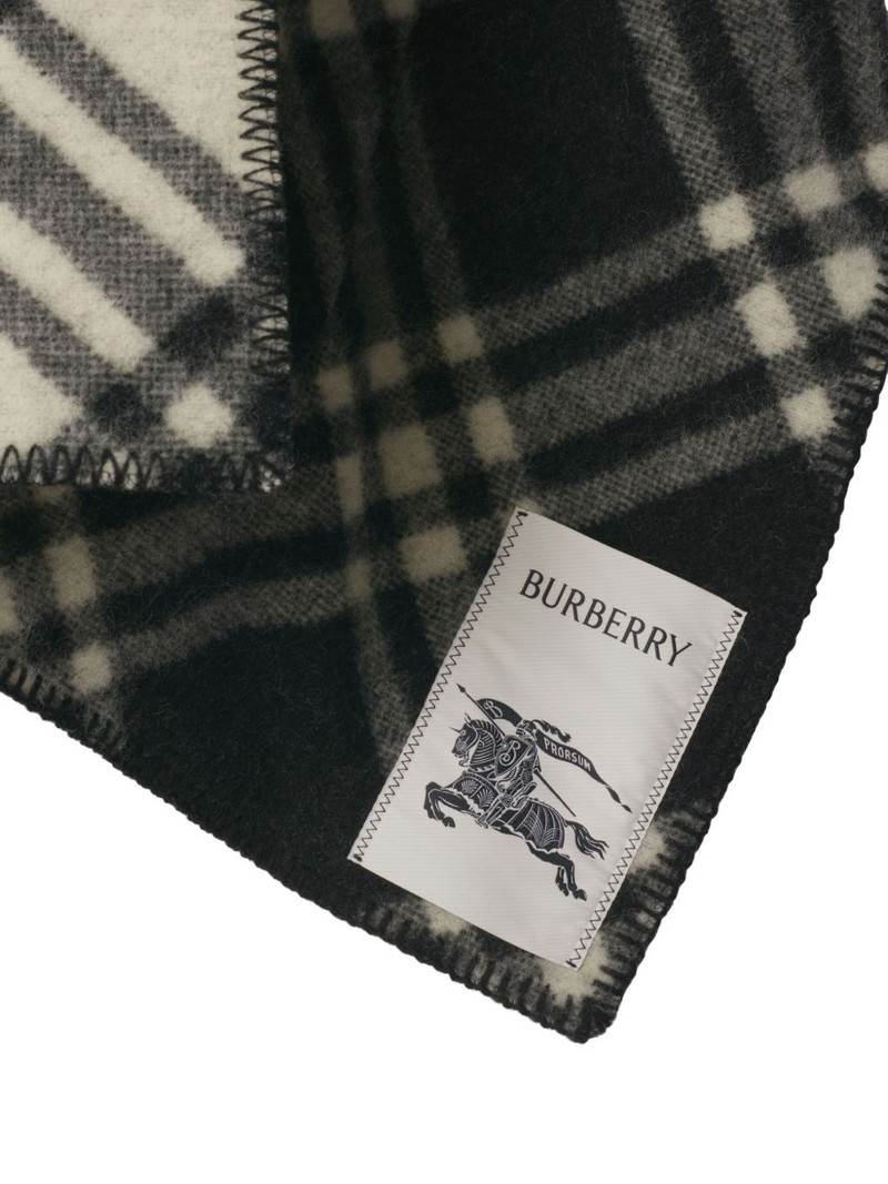 Burberry hooded check wool cape outlook
